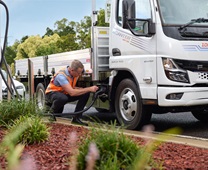 EV truck is charging