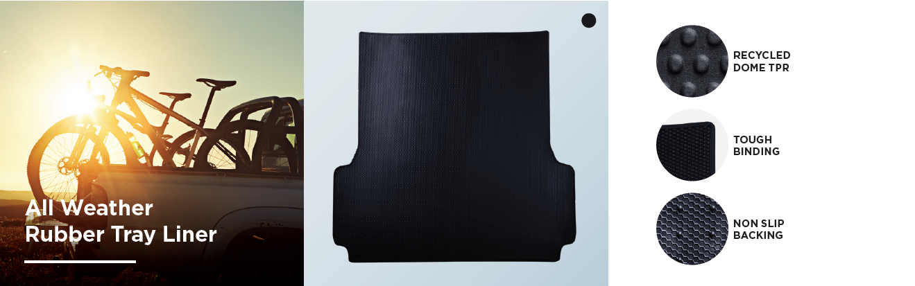 All weather rubber tray liner
