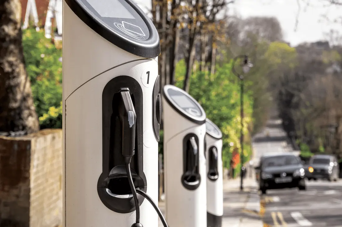 Electric vehicle chargers on road side
