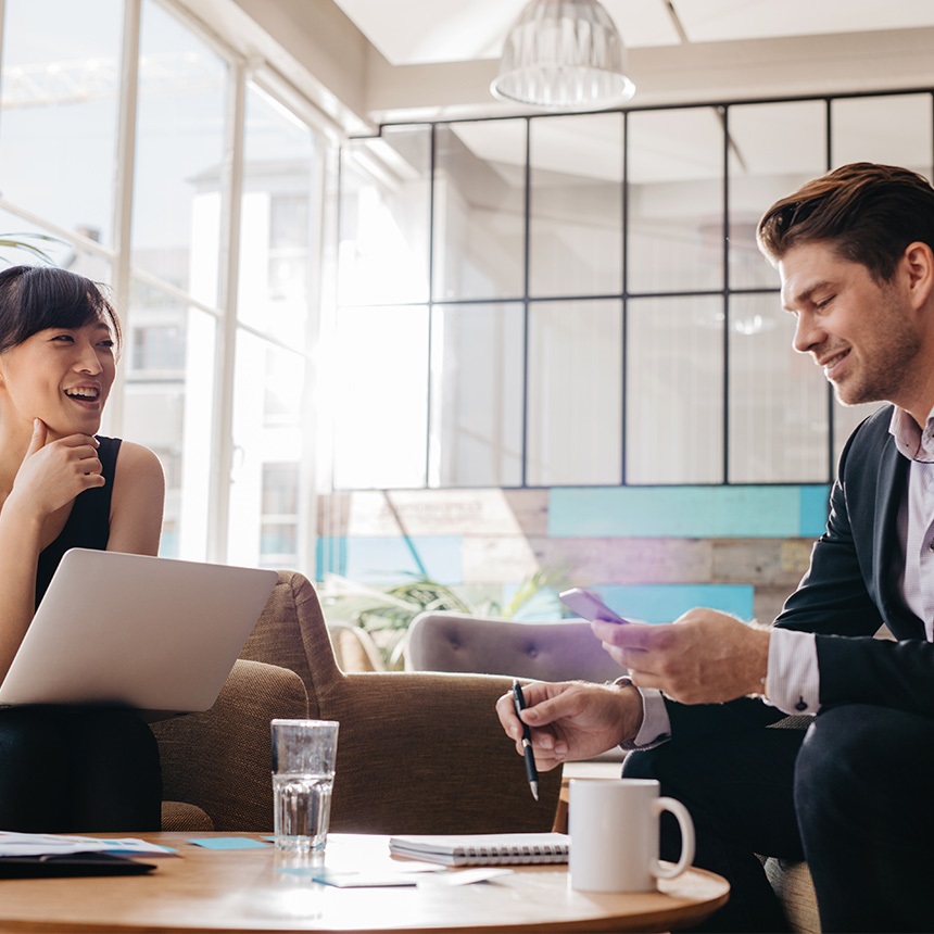 two-business-people-in-conversation