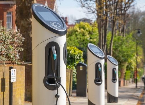 Street with multiple charging points
