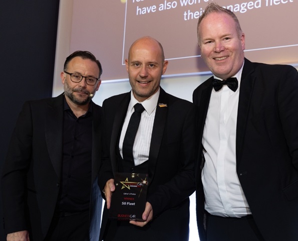 sg-fleet-business-car-awards-trophy SG Fleet receiving the Editor's Choice award at the Business Car Awards